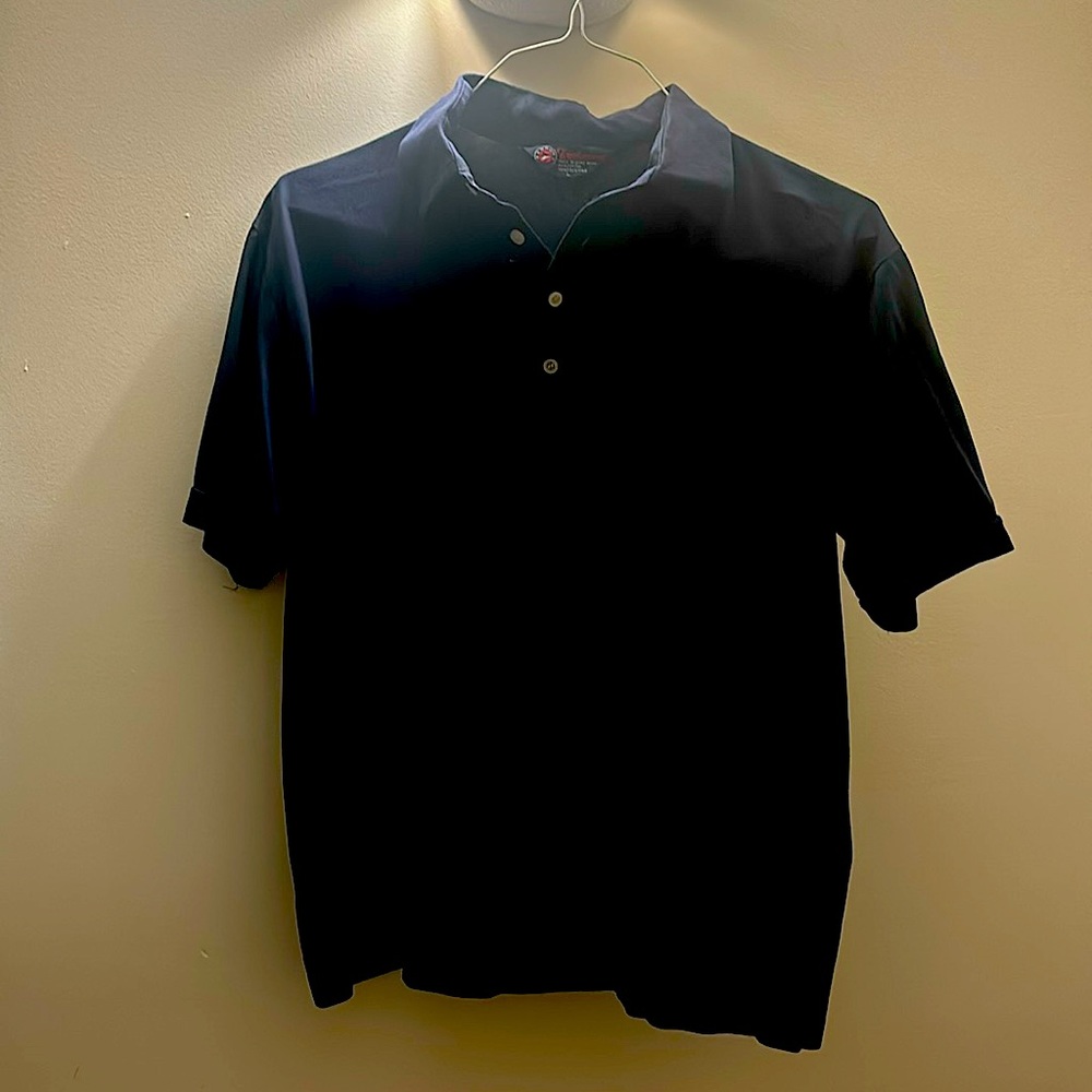 Vintage short-sleeve, active, half-button casual shirt.